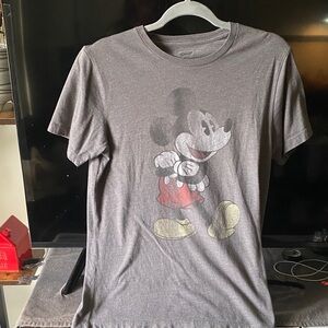Disney Gray Mickey Mouse Short Sleeve Tee